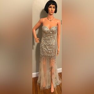 ARiA gold Sequin Dress size 6